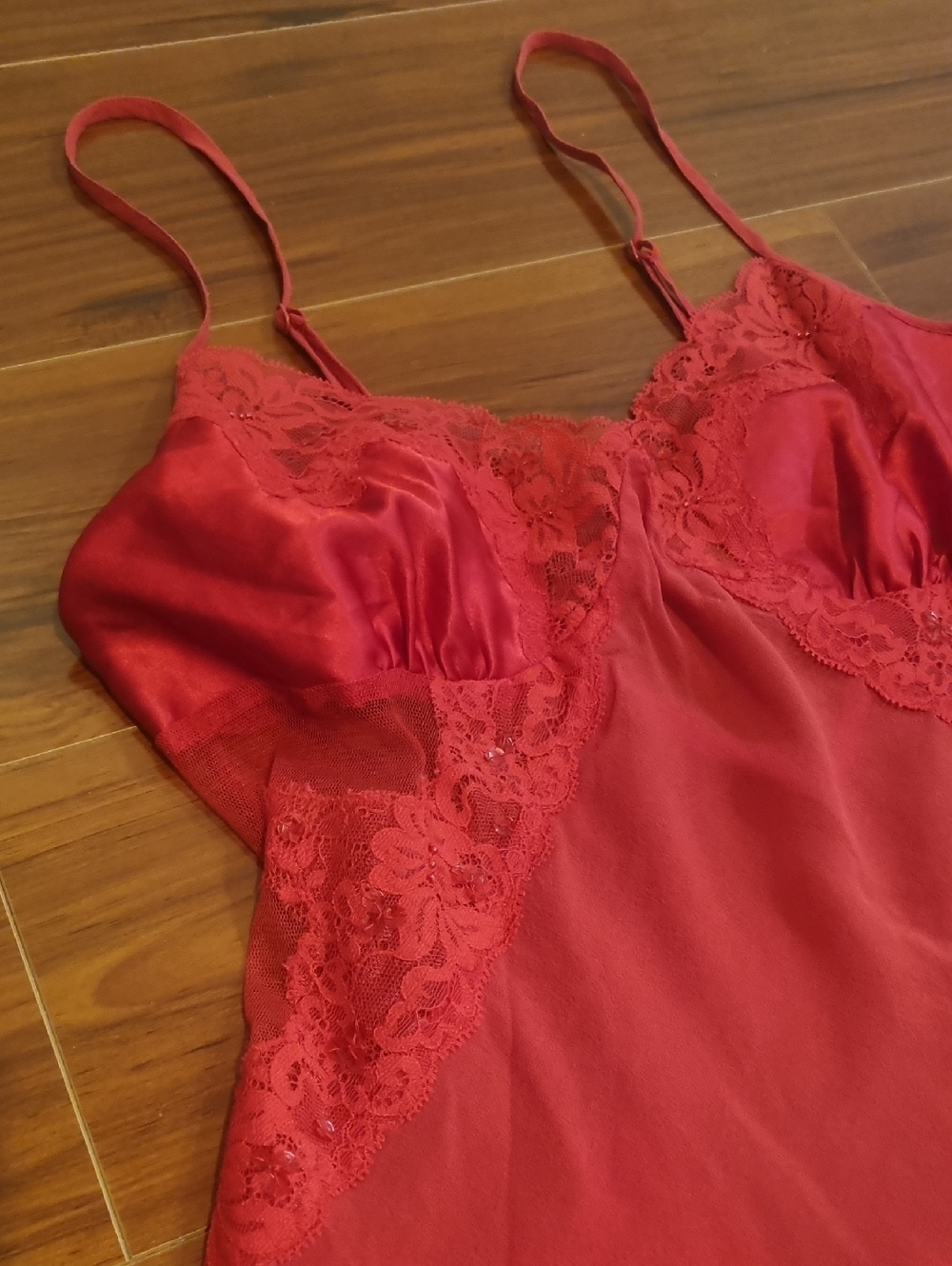 VICTORIA'S SECRET Vintage Babydoll Slip Dress Red Size Small - Picture 4 of 12